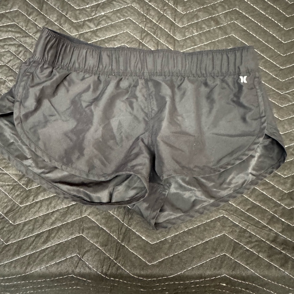 Hurley Black Women's Running Shorts with Logo